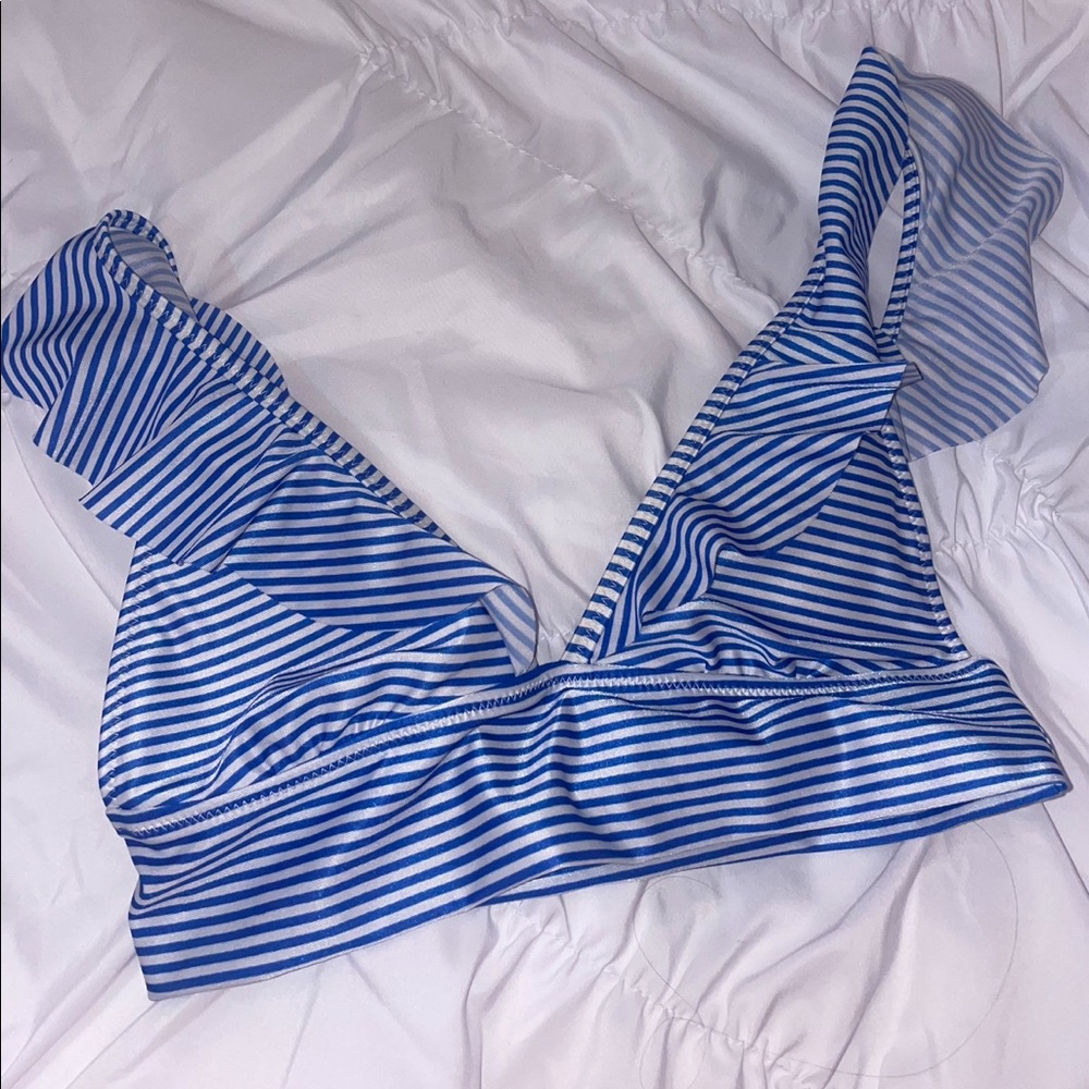 Blue swim suit top